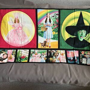 Wizard Of Oz Fabric Panel Featuring Dorothy Glinda Wicked Witch & Iconic Scenes